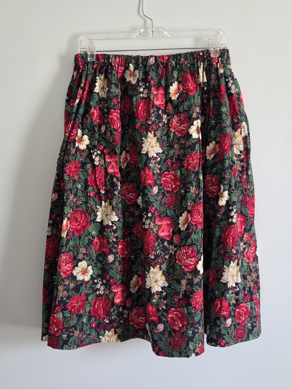 Vintage Handmade Floral Full Skirt